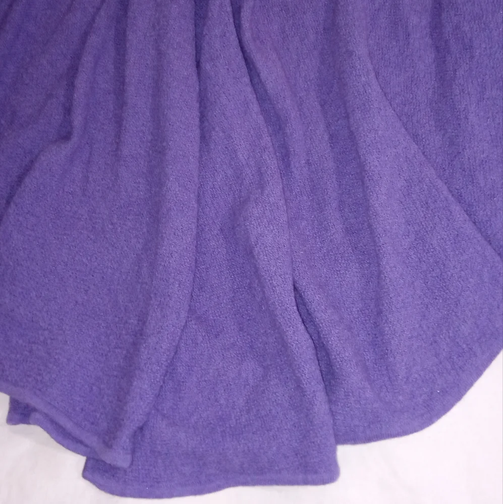 💜 EILEEN FISHER OPEN FRONT CARDIGAN SWEATER WATERFALL PURPLE KNIT SIZE M - Picture 4 of 6